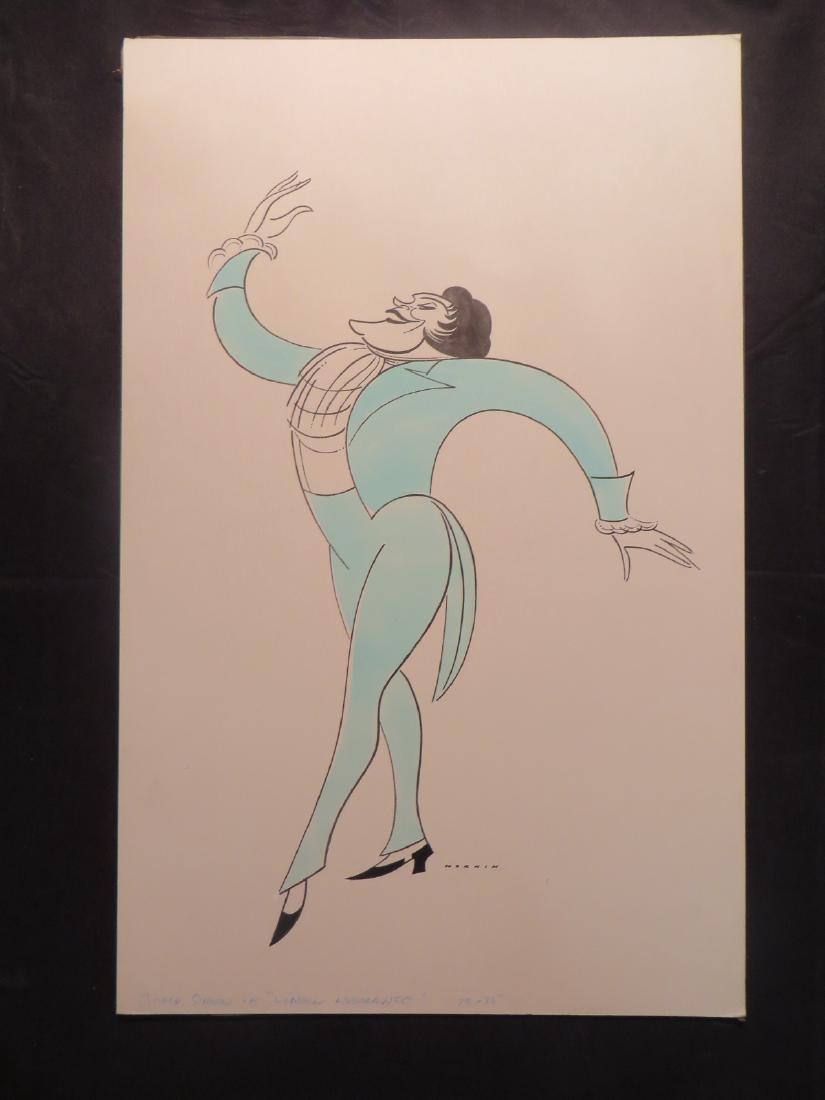 Sinden, Donald. London Assurance. 1975: Original pen and ink drawing by Sam Norkin. Signed Norkin. 22" x 14"