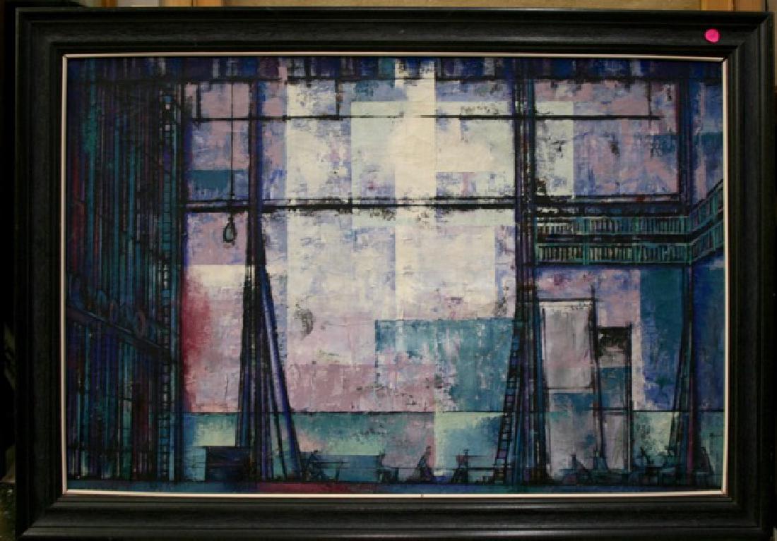 Sam Norkin. Painting. City Windows. Signed (1 of 3)