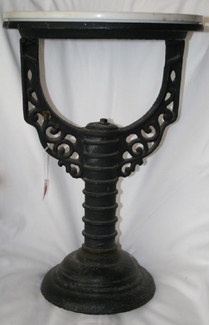 Antique Cast Iron Marble Topped Table (1 of 5)