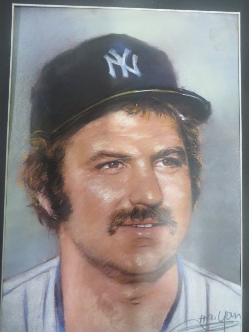 Hai Yan Pastel. Thurman Munson. Signed. (1 of 4)