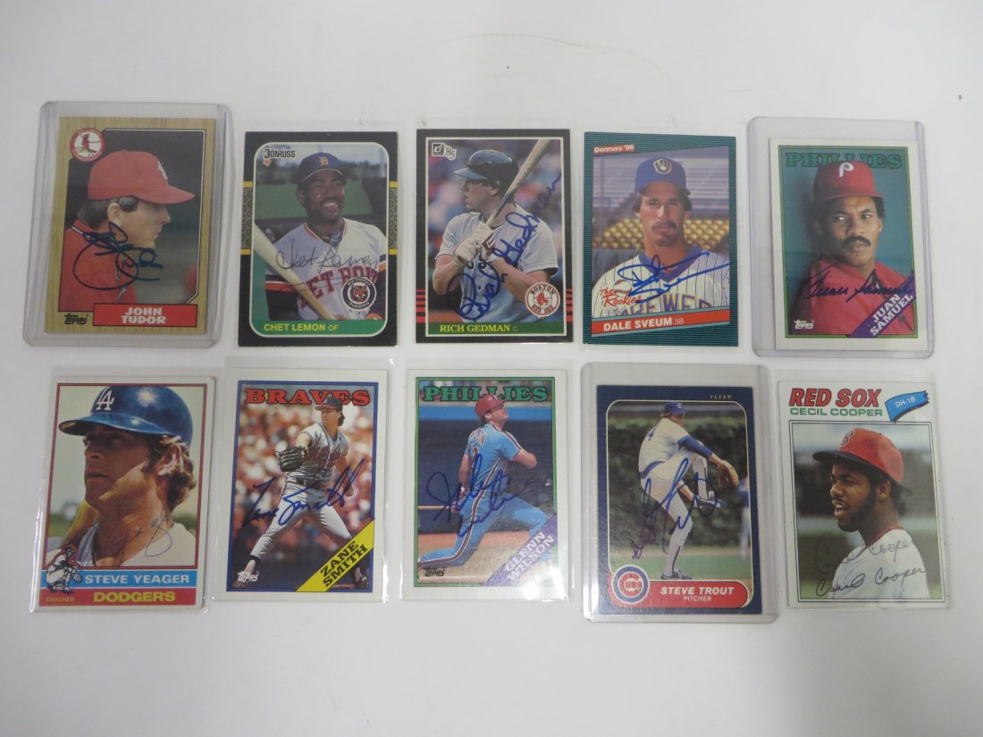 Autographed Baseball Cards (10) (1 of 1)