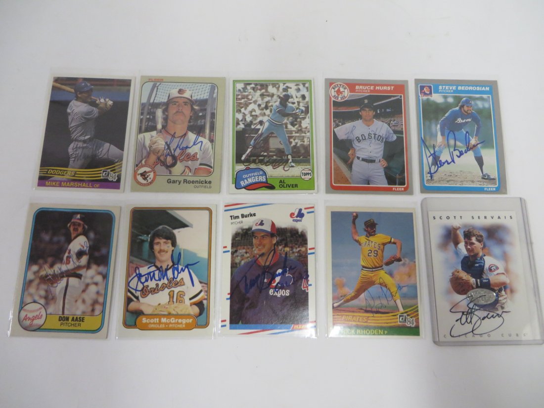Autographed Baseball Cards (10) (1 of 1)