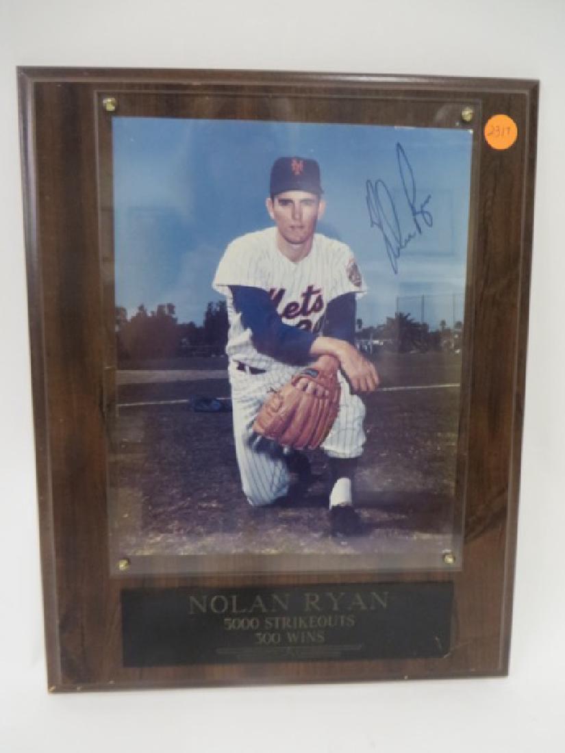 Nolan Ryan New York Mets Signed Plaque (1 of 1)