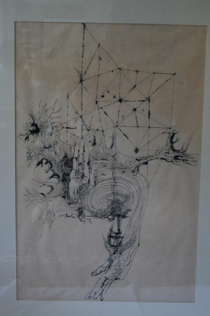 J. Landau Pen and Ink. Signed (1 of 4)