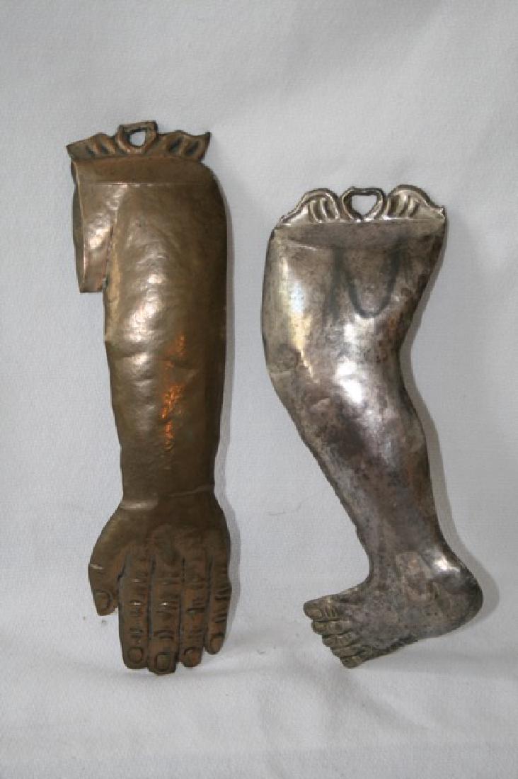 Italian Silver Ex Voto Hand and Foot (1 of 2)
