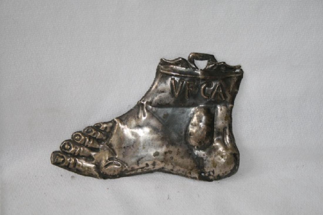 Italian Silver Ex Voto Foot Marked VFGA (1 of 2)