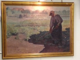 E. Zairis.  Oil. Farm Scene. Signed. (1 of 6)