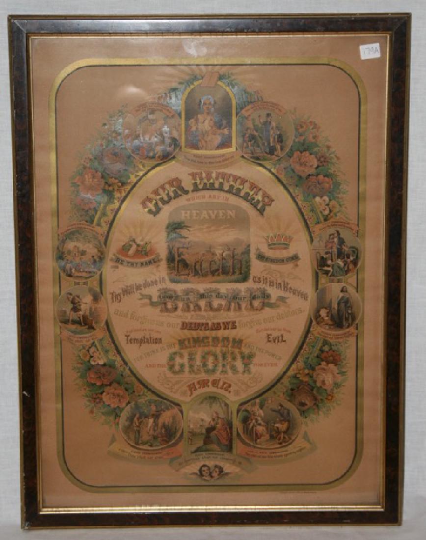 19th C. Chromolithograph - The Lord's Prayer (1 of 3)