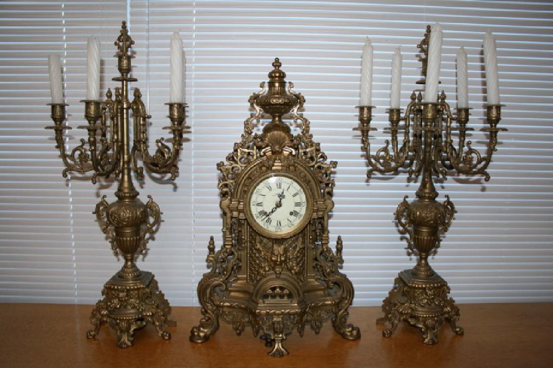 French Bronzed Three  Pc.  Girandole Set (1 of 4)