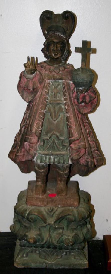 Wood Carved Religious Statue (1 of 5)