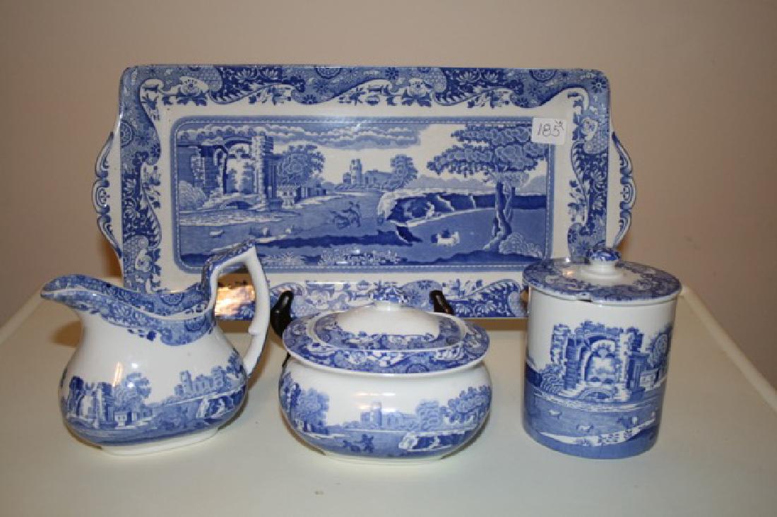 Spode Tray with Creamer, Sugar Bowl, Jam Jar (4) (1 of 3)