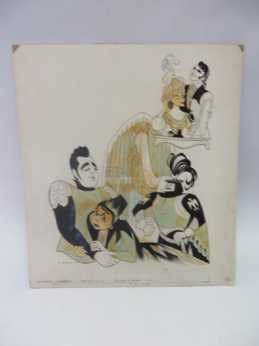 Sam Norkin. Pen and Ink Illustration: Original pen and ink illustration. Trovatore Met Opera. Signed Norkin. 22"H x 19.5"W