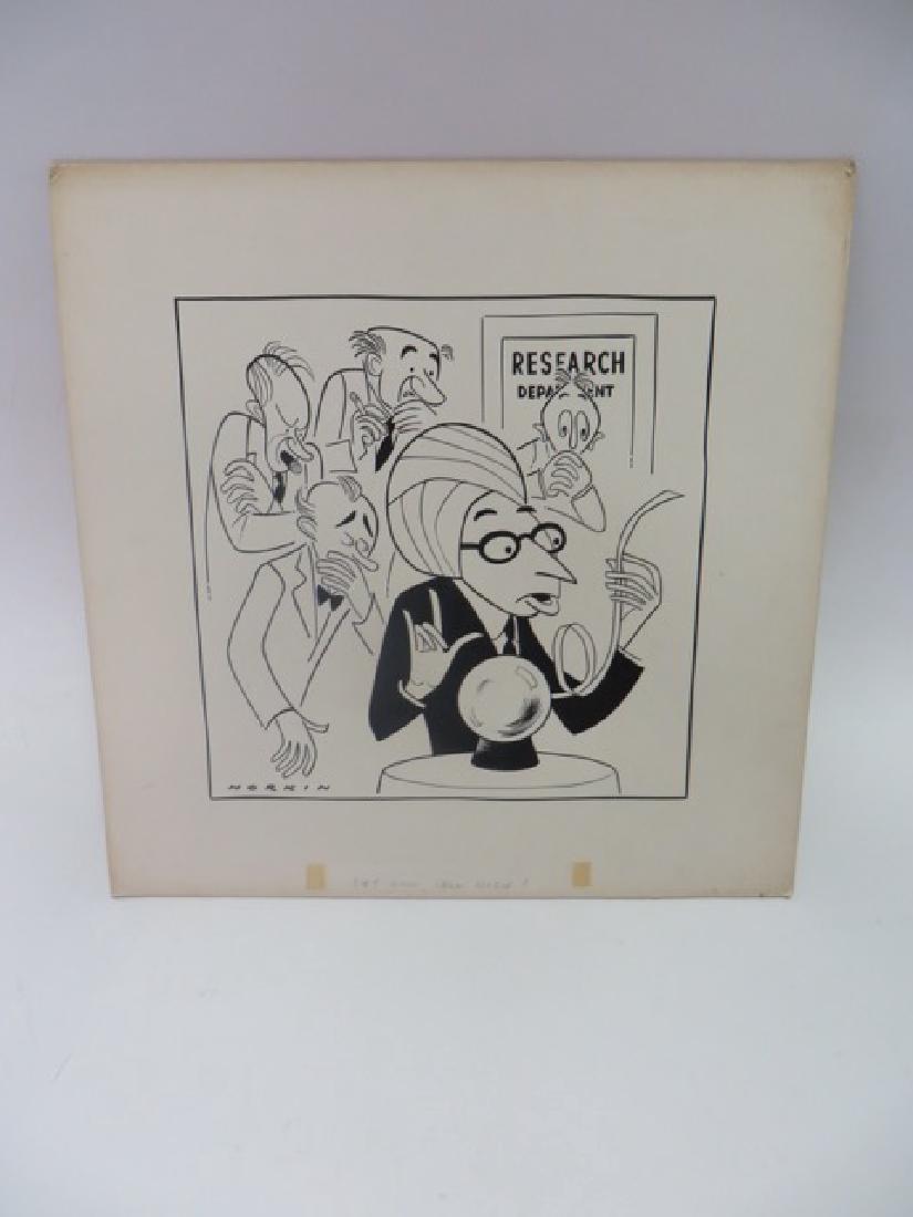Sam Norkin. Pen and Ink Illustration: Original pen and ink illustration. Buy Low and Sell High. Signed Norkin. 15" H x 15" W