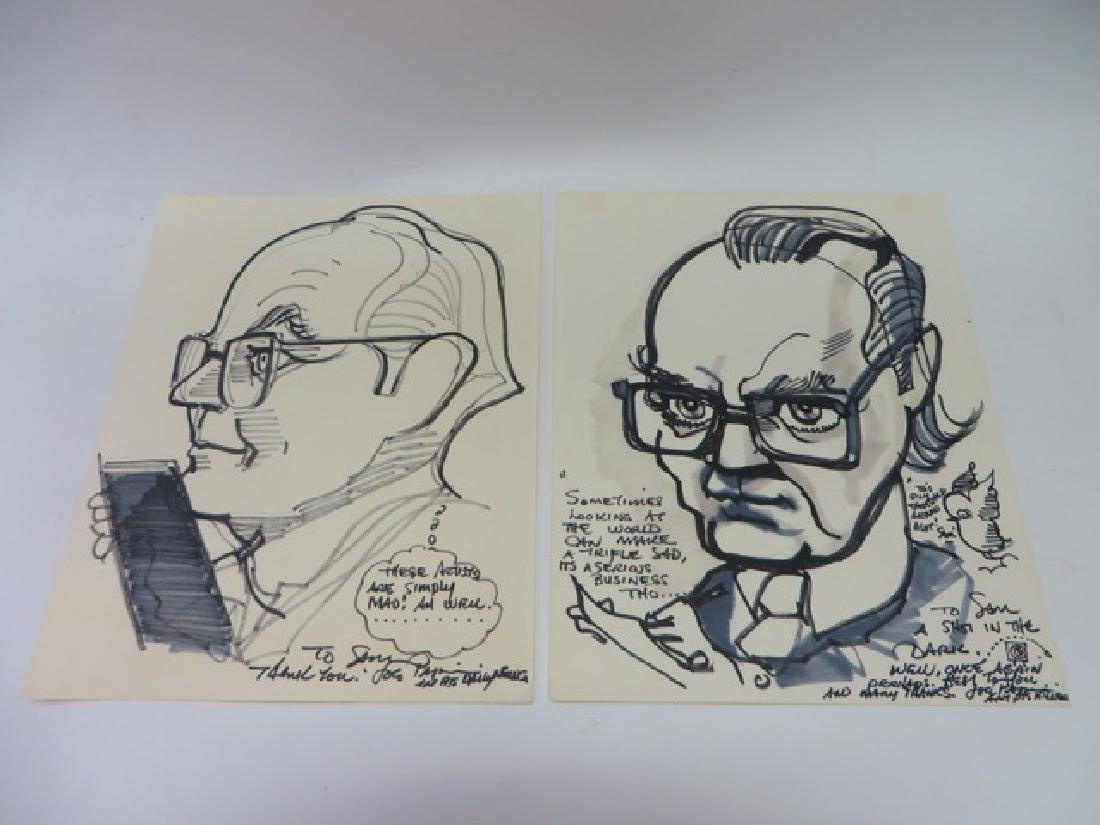 Sam Norkin. Watercolors. Autographed (2): Sometimes Looking at the World Can Make a Trifle Sad, It's a Serious Business Thoâ€¦..This Guy Thrashes Around a lot" ! To Sam A Shot in the Dark, Well, Once Again, Perhapsâ€¦Best to You and m