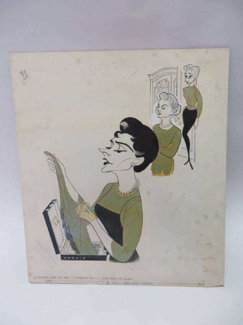 Sam Norkin. Pen and Ink Illustration: Original pen and ink illustration. A Mighty Man Is He. 01/03/1960. 20" H x 17.50"W