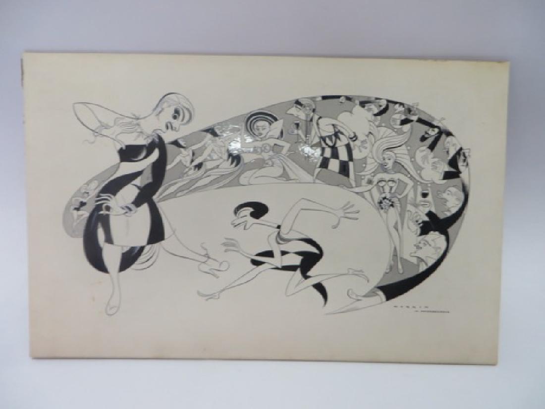 Sam Norkin. Pen and Ink Illustration: Original pen and ink illustration. Gentlemen Prefer Friends. 13.25 H x 20.75 W.
