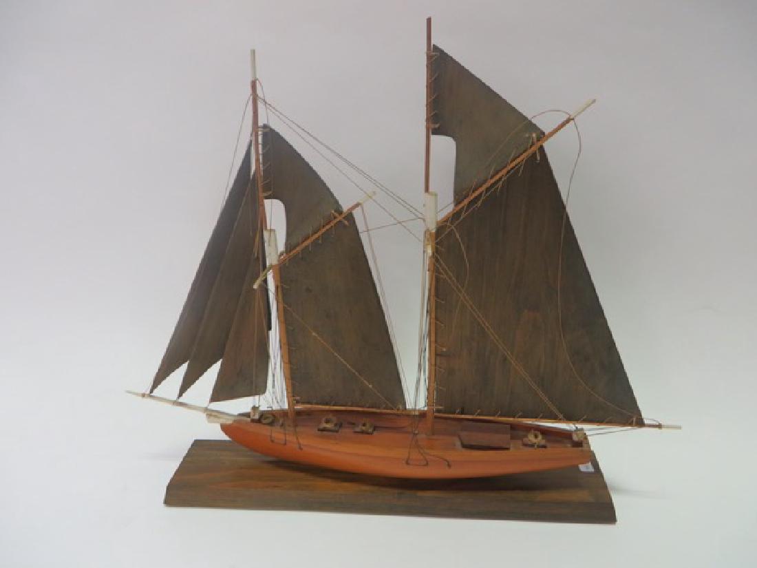 Antique Wooden Sailing Vessel Model (1 of 2)