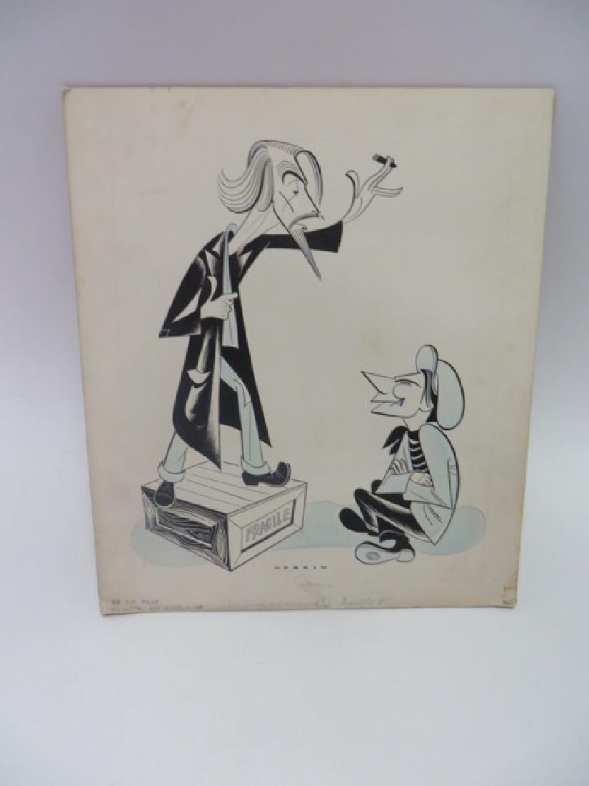 Sam Norkin Pen and Ink Signed: The Mad Woman of Chaillot. Done for Sunday Drama Signed Norkin 14 x 12