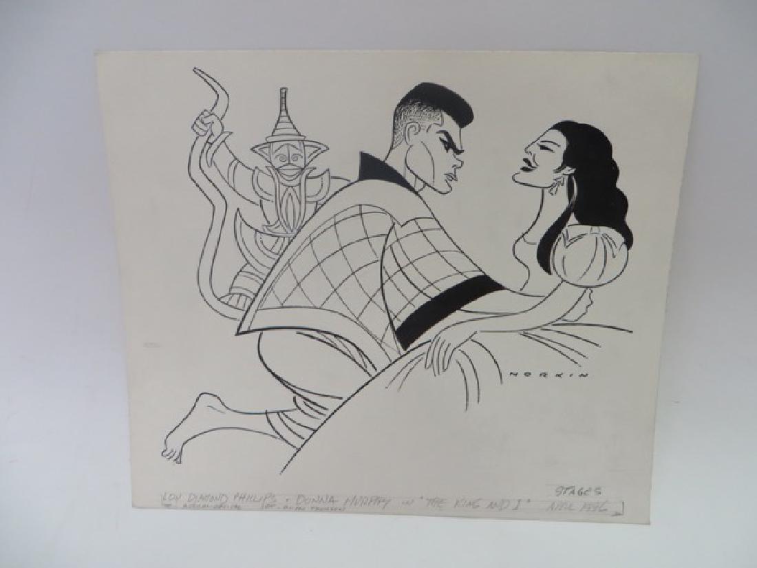 Sam Norkin. Pen & Ink. The King & I (1 of 2)