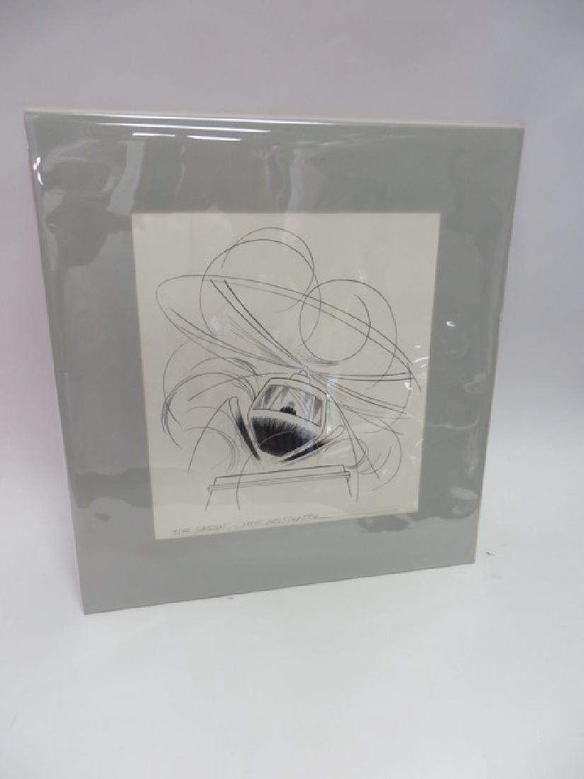Sam Norkin Pen & Ink Miss Saigon: Miss Saigon, The Helicopter. 13 x 11. In a gallery mat (image)