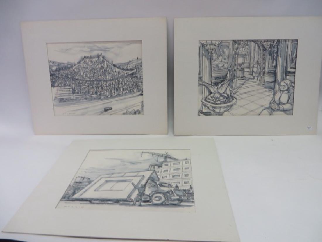 Sam Norkin Watercolors. Signed (3) (1 of 4)