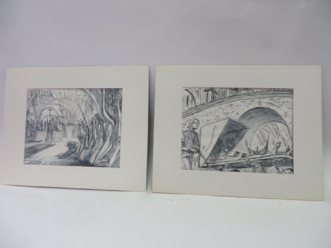 Sam Norkin Watercolors. Signed (2) (1 of 3)