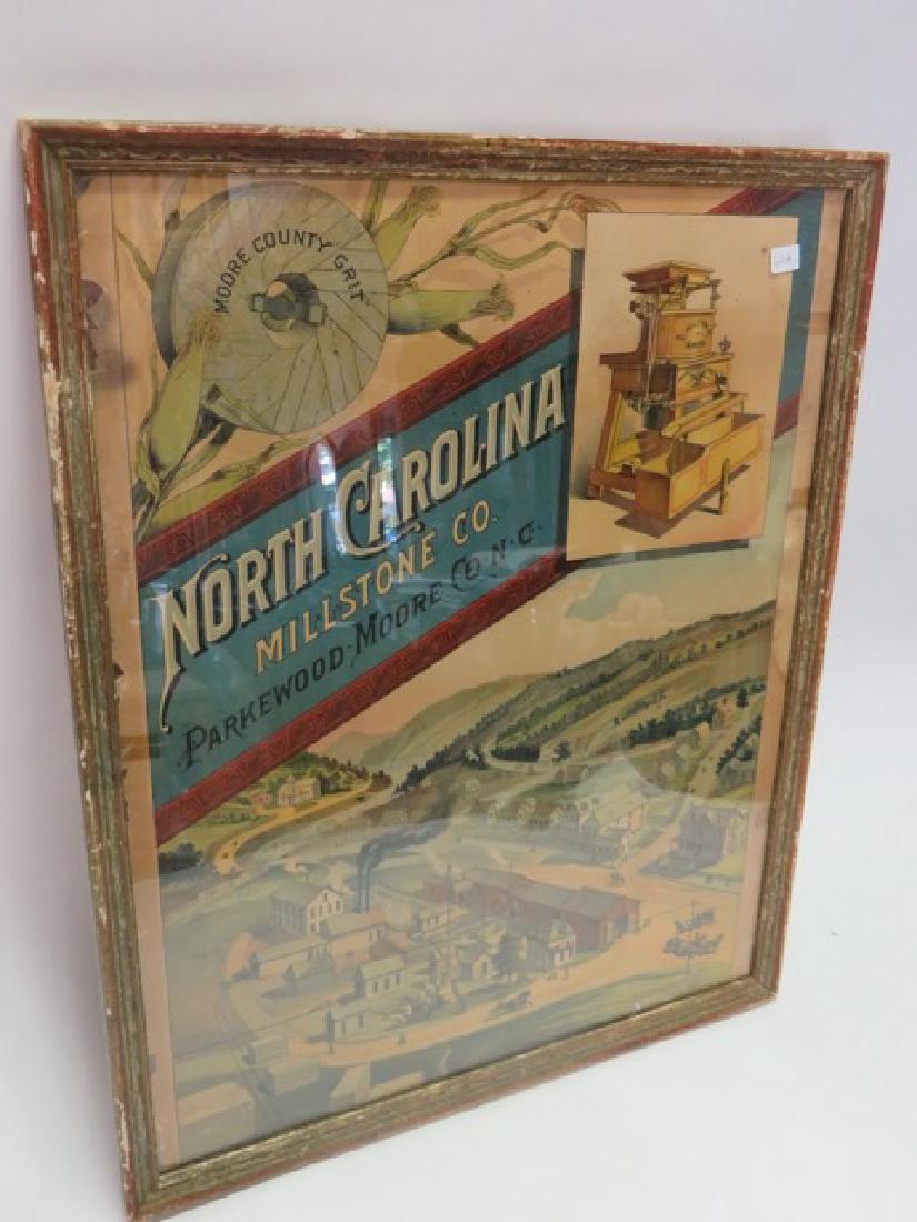 North Carolina Millstone Advertisement: Original . 21" x 17"