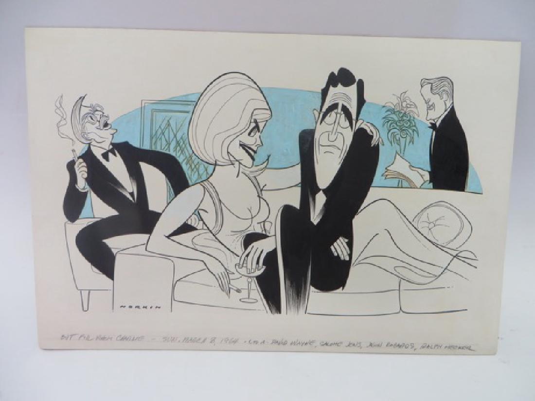 Sam Norkin. Pen & Ink. Jason Robards (1 of 2)