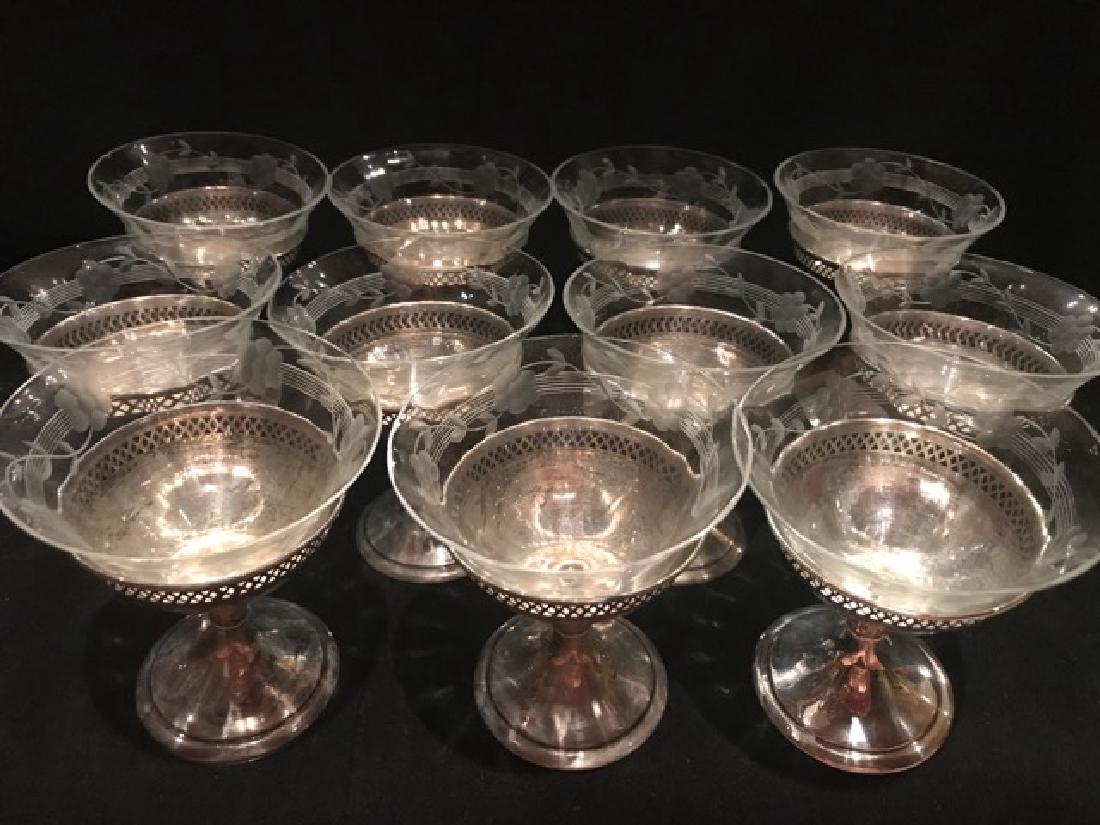 Antique Sterling Silver Sherbets (12) (1 of 9)