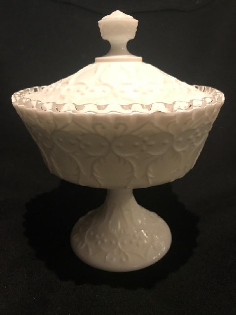 Vintage Fenton Milk Glass Candy Dish (1 of 2)