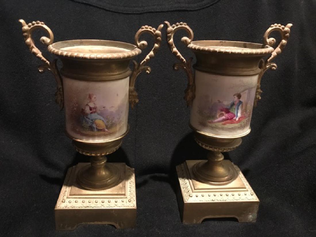 Pair of Classical Brass Urns (1 of 7)