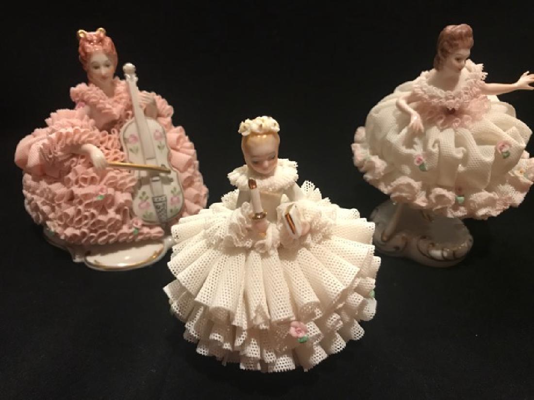 Three Irish Dresden Figures (1 of 2)