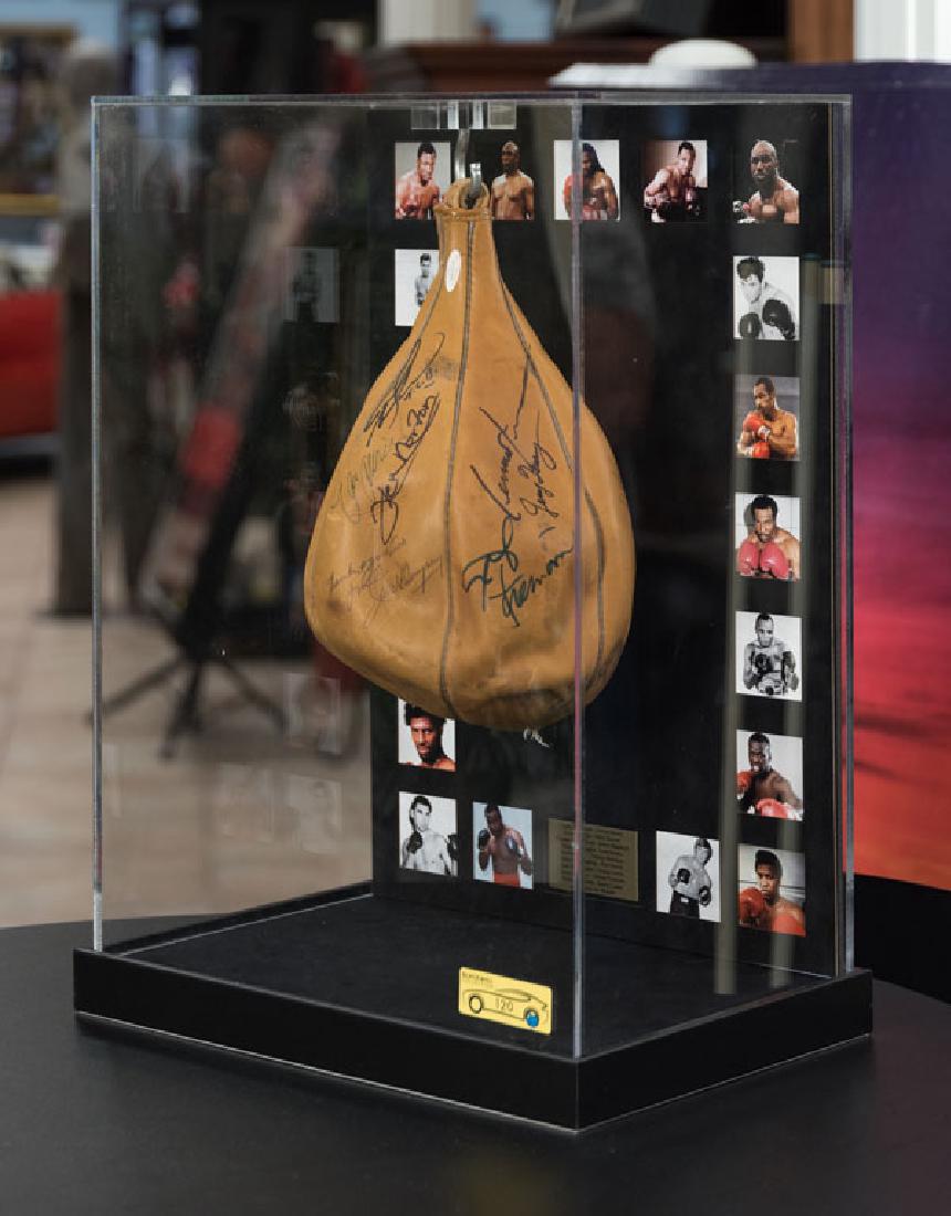 Vintage Speed Bag Signed by Boxing Legends (1 of 1)