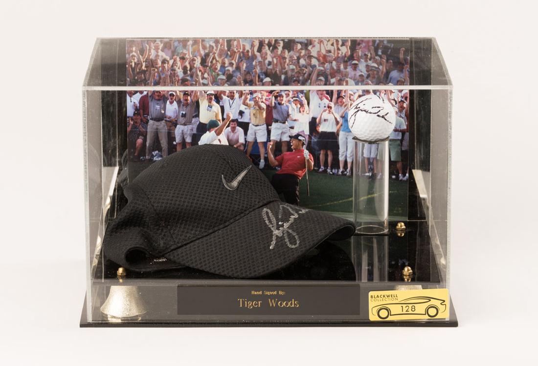 Tiger Woods Signed Hat and Golf Ball (1 of 1)