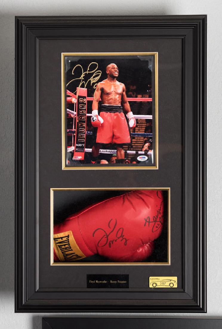Mayweather and Pacquiao Signed Boxing Glove (1 of 1)