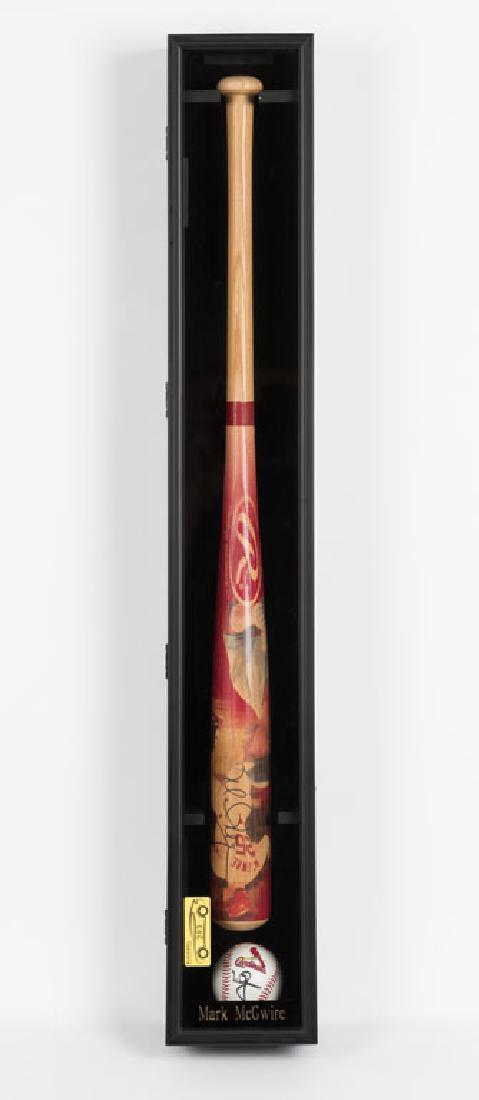Mark McGwire Autographed Baseball Bat and Ball (1 of 1)