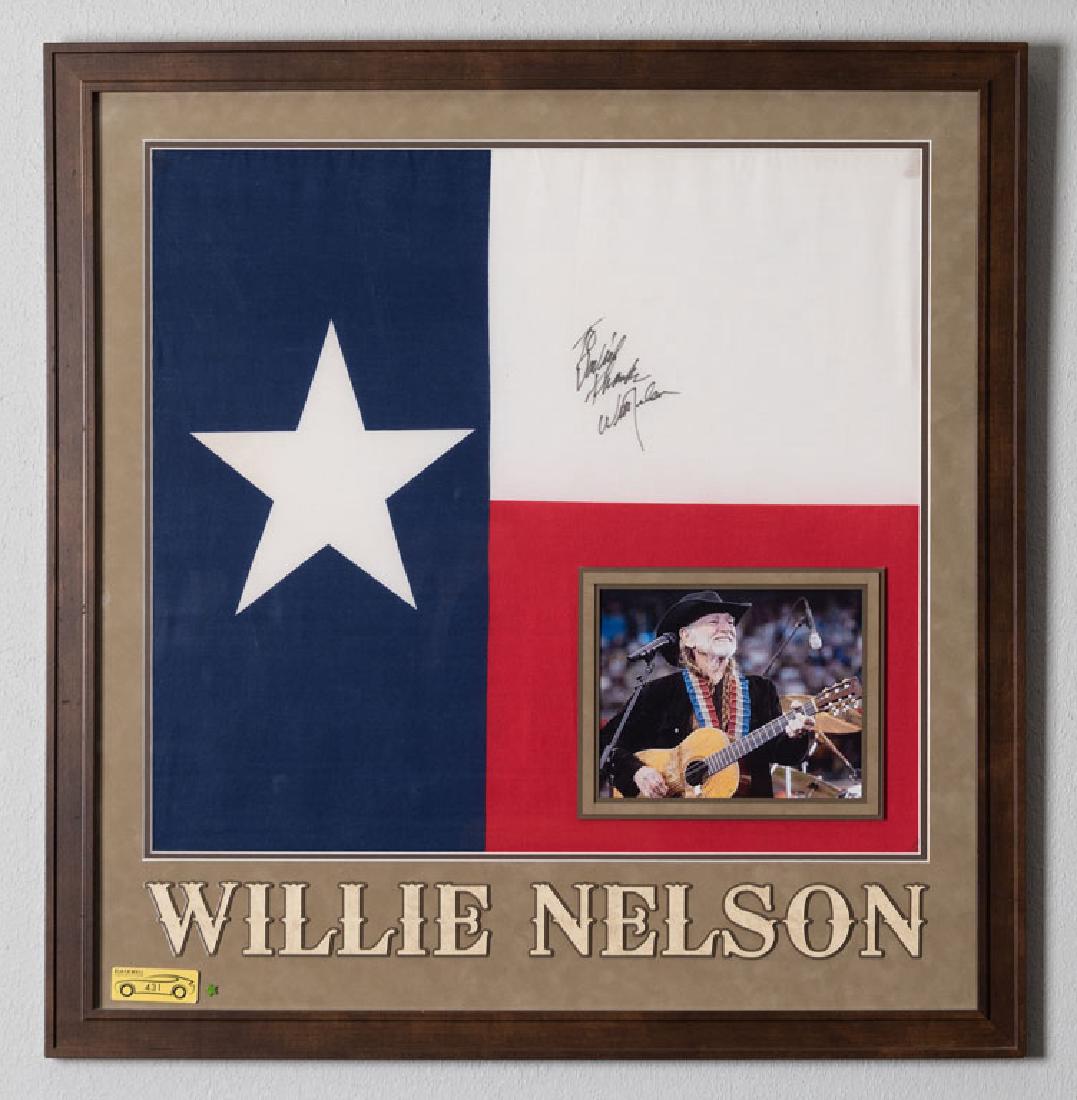 Willie Nelson Signed Flag (1 of 1)