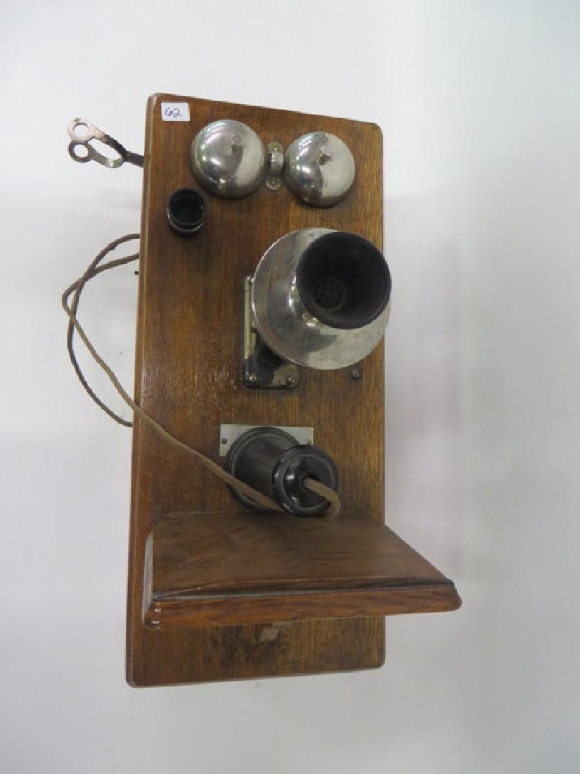 Antique Wall Telephone. Oak Cased (1 of 2)