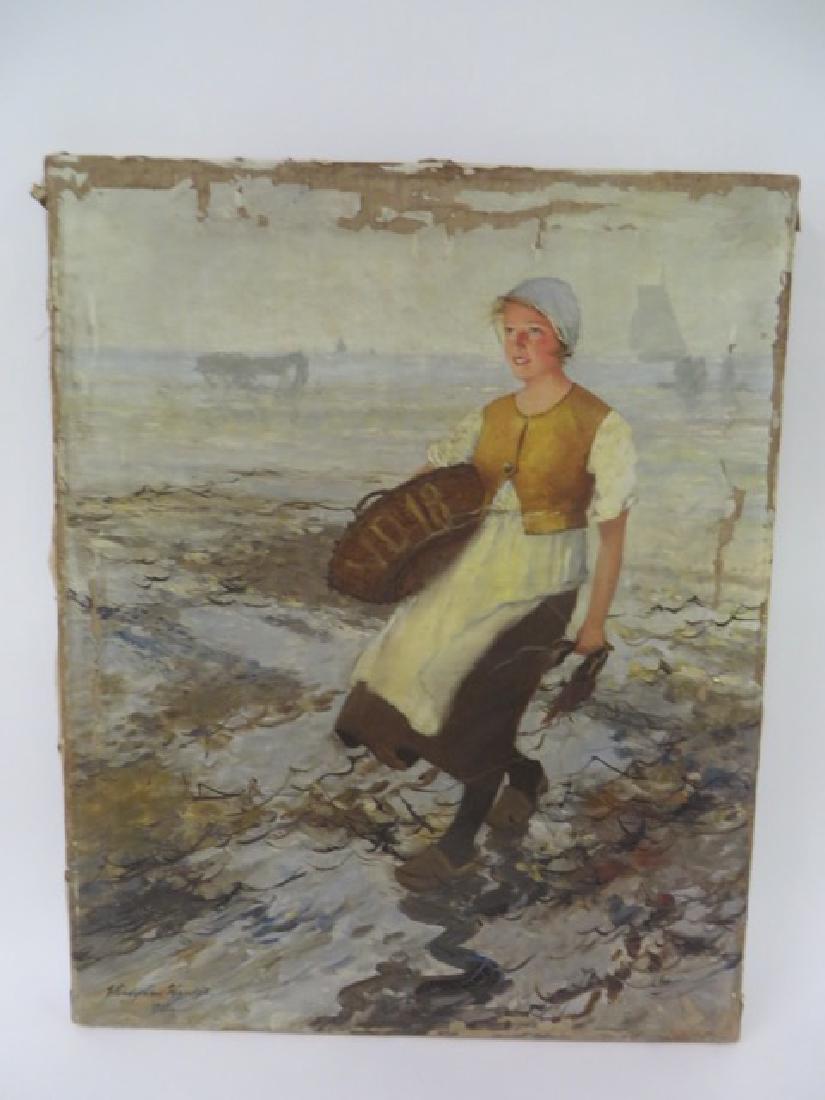 Wladyskaw Wankie. Polish  Oil. Girl at Seaside (1 of 3)
