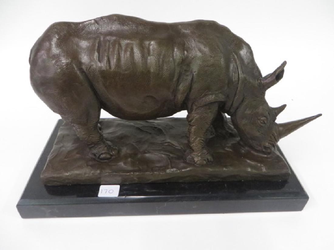 Bronze Rhinoceros Figure (1 of 2)