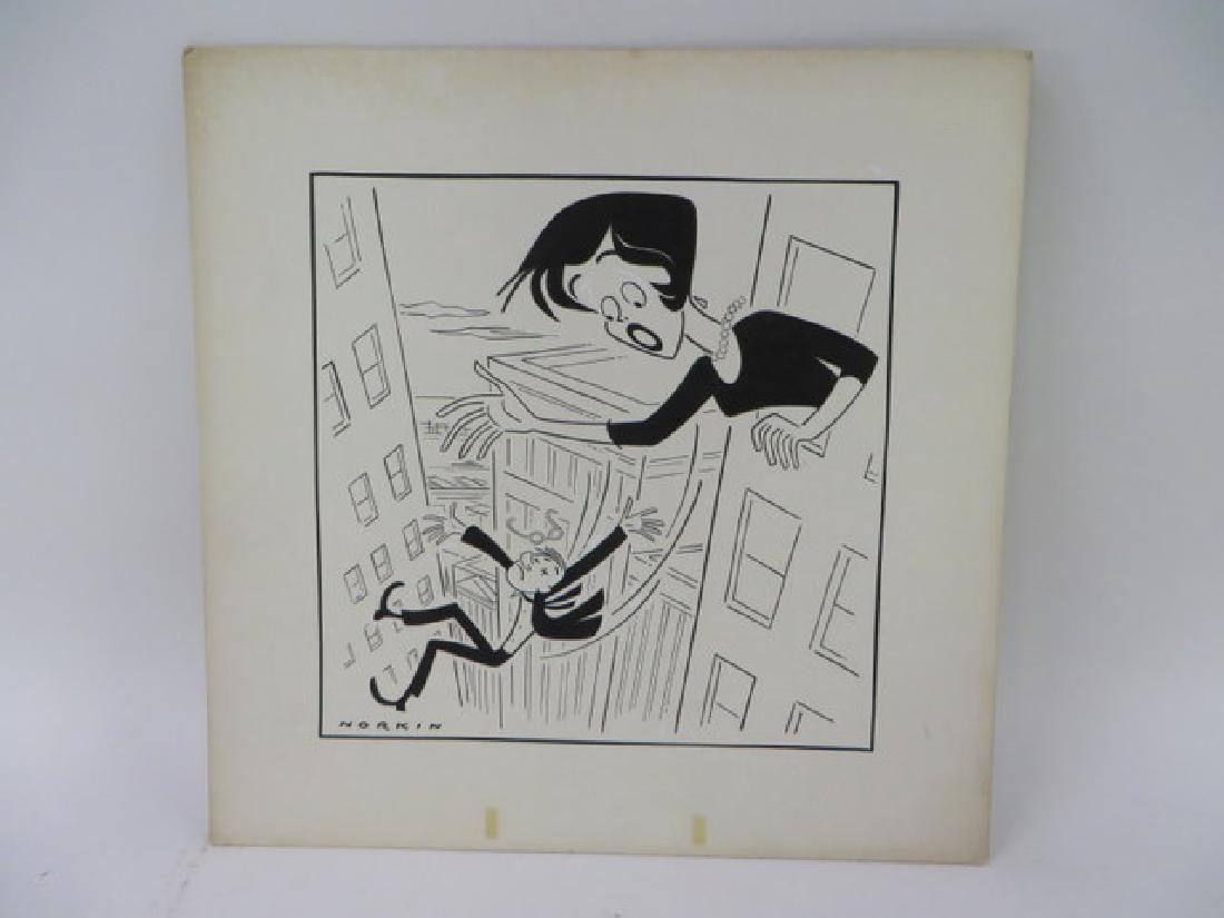 Sam Norkin. Original Illustration. Sgd.: Unidentified subject. Signed Norkin 15" square