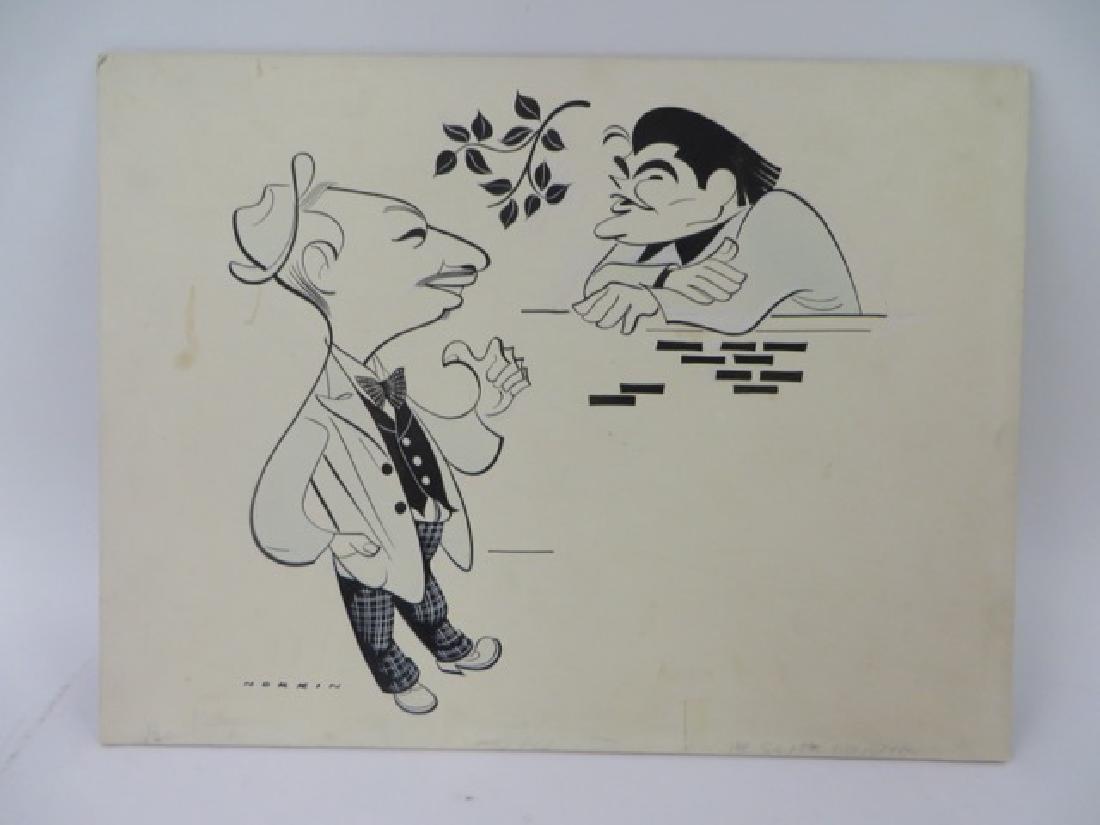 Sam Norkin. Original Illustration. Sgd.: The Silver Whistle. Signed Norkin and with a Norkin backstamp. 12"h. x 16"W