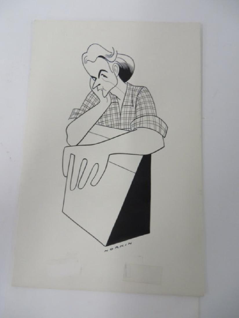 Sam Norkin. Original Illustration. Sgd.: Unidentified Subject. Signed Norkin. 13" x 81/2"W