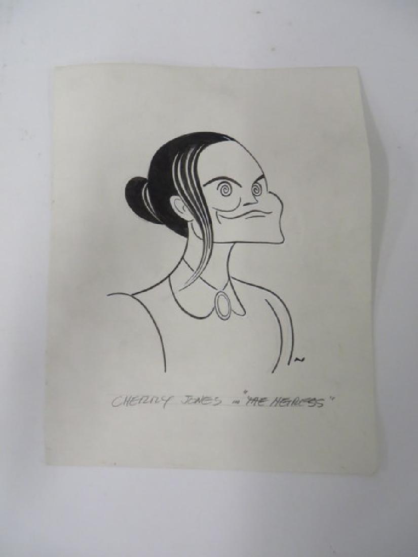 Sam Norkin. Original Illustration. Sgd.: Cherry Jones in The Heiress. On paper. Signed with a capital N. 12" x 9"
