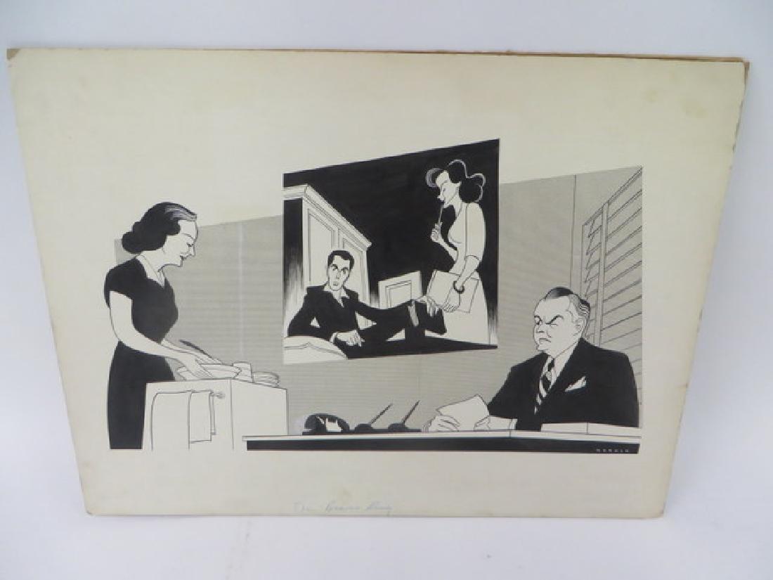 Sam Norkin. Original Illustration. Sgd. (1 of 2)