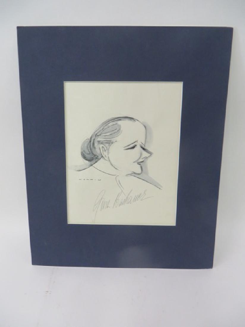 Sam Norkin. Original Watercolor. Sgd.: Russian Series. Portrait of a woman. Signed Norkin. Autographed. Matted. 13 x 10 (work of art)