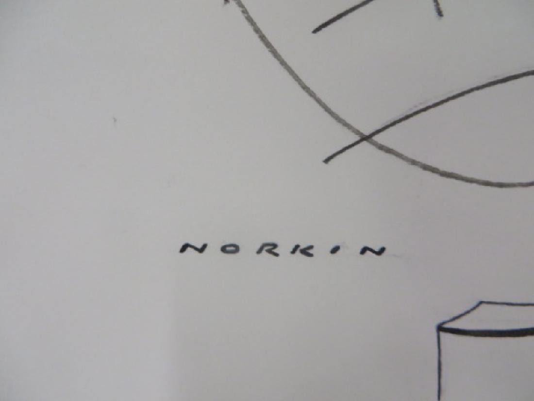 Sam Norkin. Pen and Ink Illustration Sgd. (1 of 2)