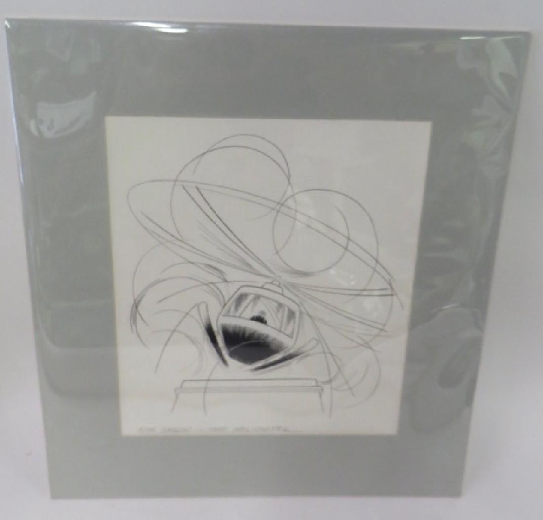 Sam Norkin Pen and Ink Illustration Sgd.: Miss Saigon. The Helicopter. Gallery matted. 13" x 11"