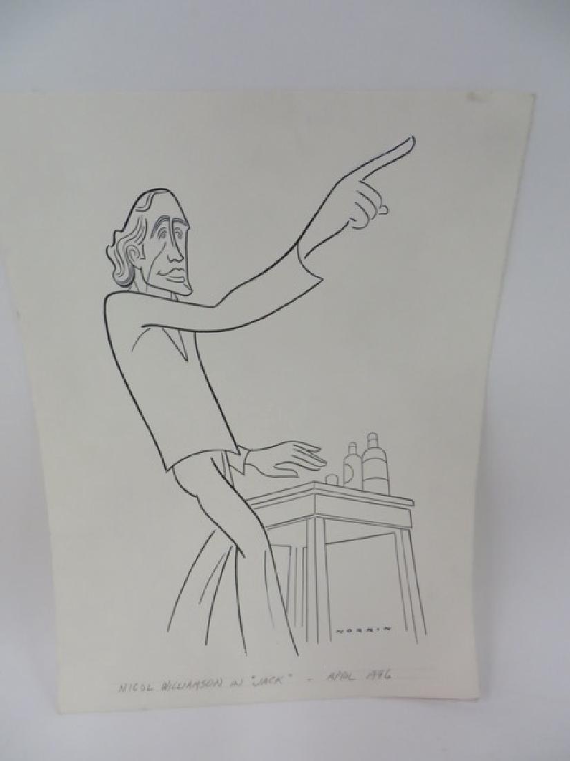 Sam Norkin Pen and Ink Illustration Sgd.: Nicol Williamson in "Jack" April, '96 16" x 12"