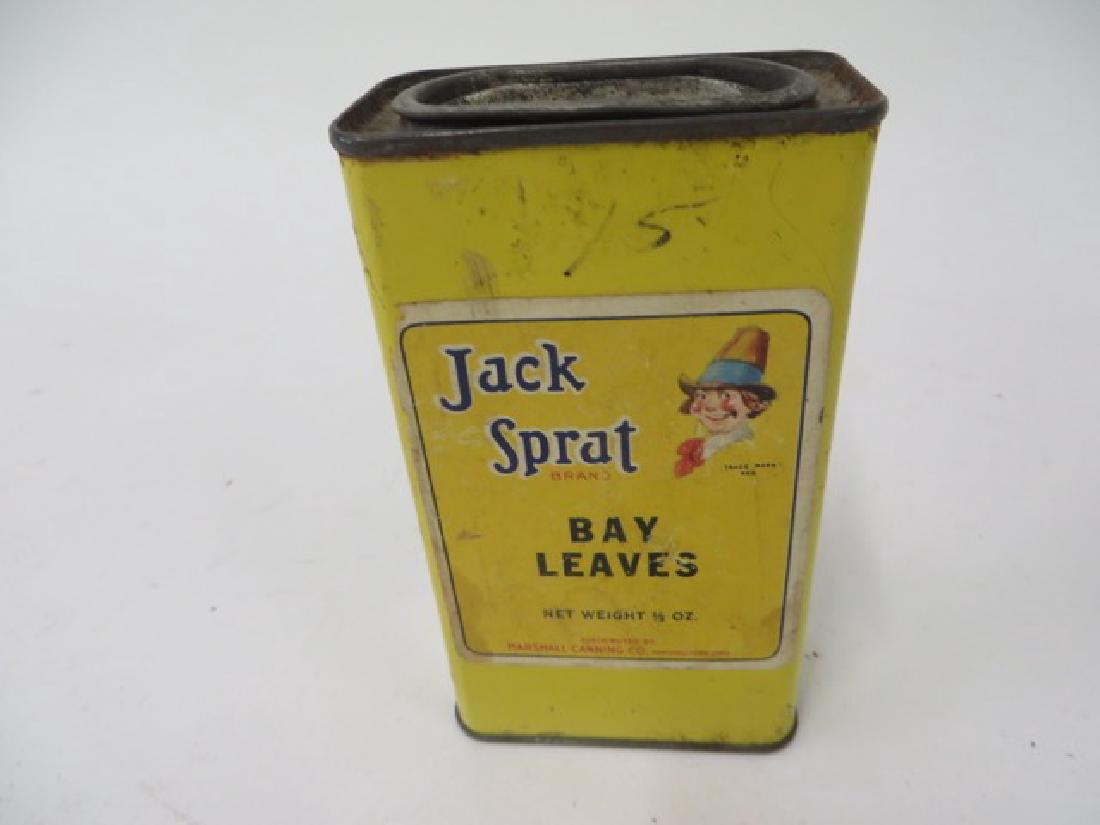 Jack Sprat Bay Leaves: Marshall Canning Company. Marshalltown, Iowa. U.S.A. 4 1/2" H x 2 3/4" W